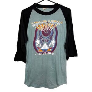 Vintage 80's Journey Frontiers Tour Shirt Hil-Top Raglan Baseball Tee XL Blue